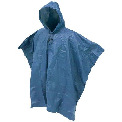 Full View of Blue Poncho