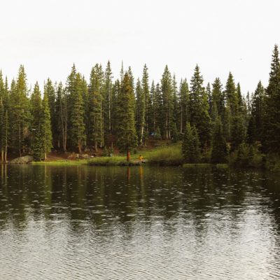 Rainy lake image