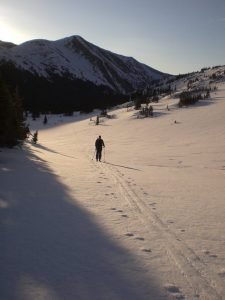 Skiing in the backcountry