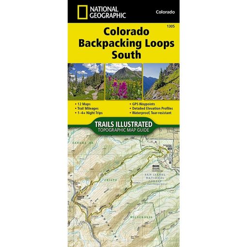National Geographic Colorado Backpacking Loops 1305 Map