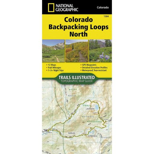 National Geographic Colorado Backpacking Loops North Map 1304