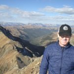 Hiker on the continental divide