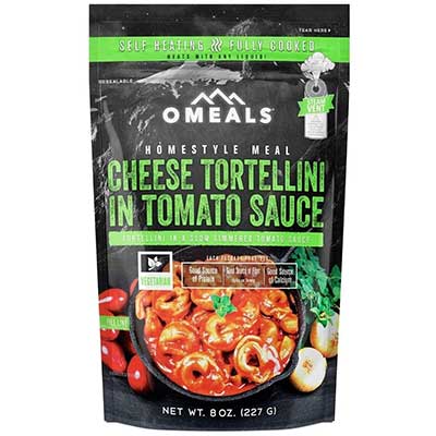 self heating cheese tortellini in tomato sauce meal