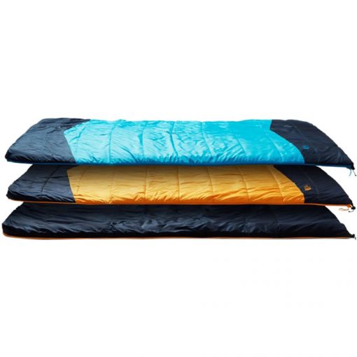 Layers of double sleeping bag