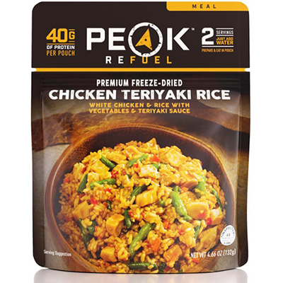 front of packaging for chicken teriyaki