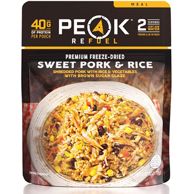 Front of packaging for sweet pork