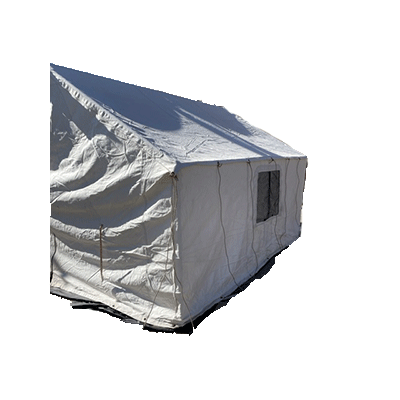 side of tent with window