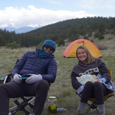 Couple camping image