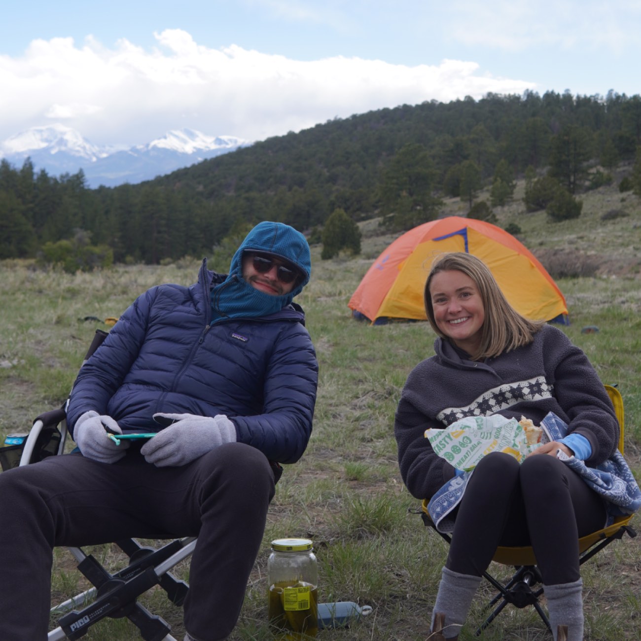 Couple camping image